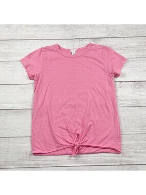 Crewcuts Girls Pink Short Sleeve Tie Front T-Shirt 12